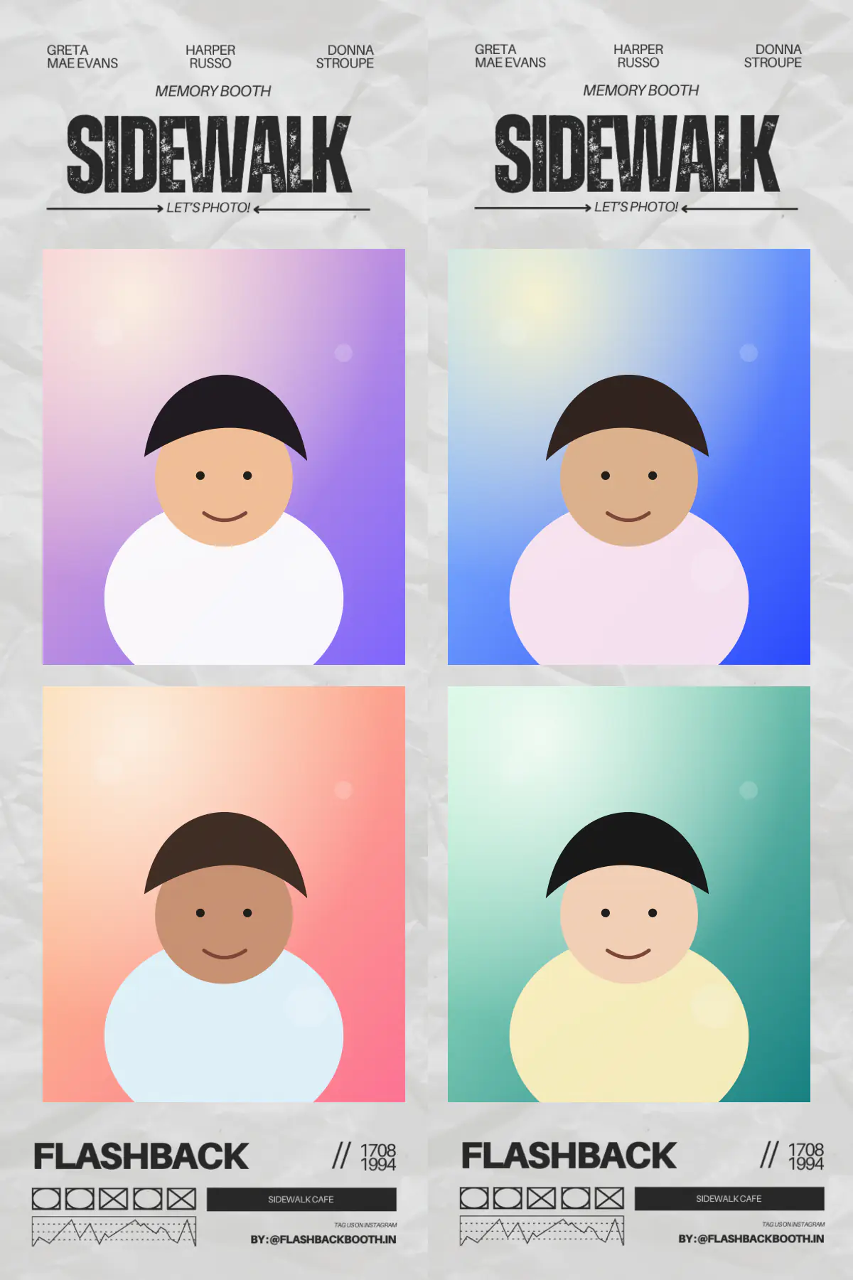 Classic online photo booth strip example